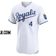 Carter Jensen Men's Kansas City Royals White Elite Home Jersey