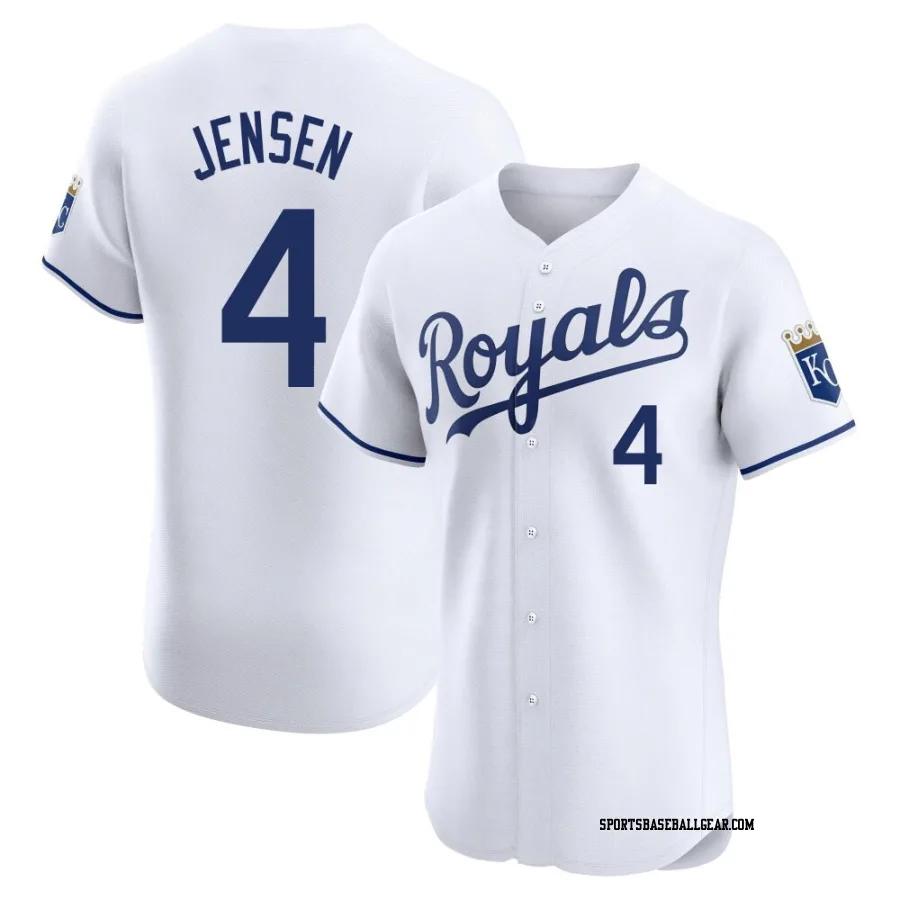 Carter Jensen Men's Kansas City Royals White Elite Home Jersey