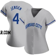 Carter Jensen Women's Kansas City Royals Gray Replica 2022 Road Jersey
