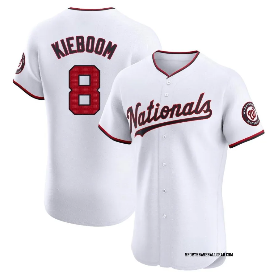Carter Kieboom Men's Washington Nationals White Elite Home Jersey