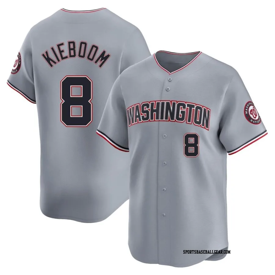 Carter Kieboom Youth Washington Nationals Gray Limited Road Jersey