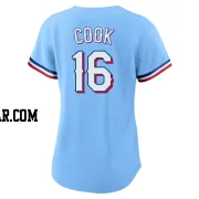 Casey Cook Women's Texas Rangers Light Blue Replica Alternate Jersey