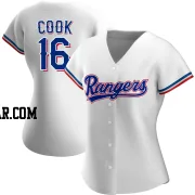 Casey Cook Women's Texas Rangers White Replica Home Jersey
