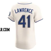 Casey Lawrence Men's Seattle Mariners Cream Elite Alternate Jersey