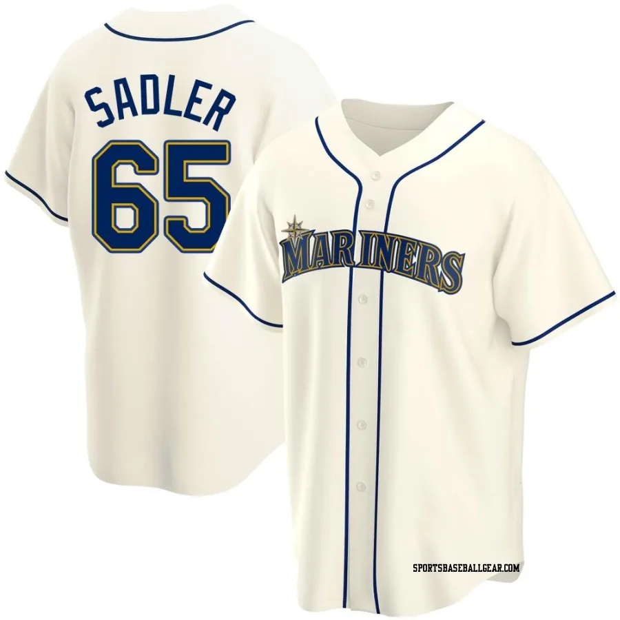 Casey Sadler Youth Seattle Mariners Cream Replica Alternate Jersey