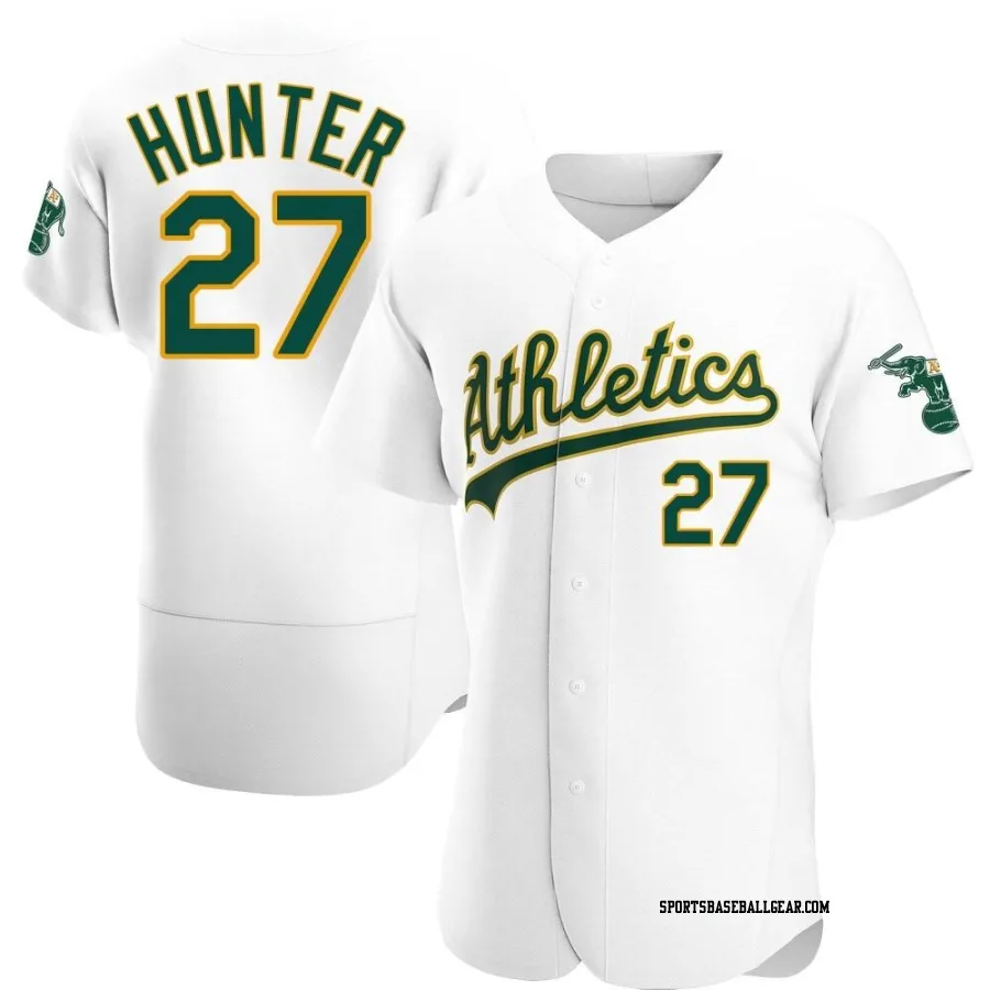 Catfish Hunter Men's Oakland Athletics White Authentic Home Jersey