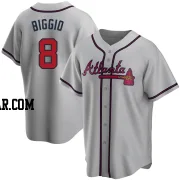 Cavan Biggio Men's Atlanta Braves Gray Replica Road Jersey