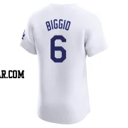 Cavan Biggio Men's Los Angeles Dodgers White Elite Home Jersey
