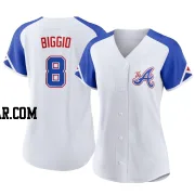 Cavan Biggio Women's Atlanta Braves White Replica 2023 City Connect Jersey