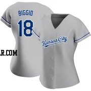 Cavan Biggio Women's Kansas City Royals Gray Authentic Road Jersey
