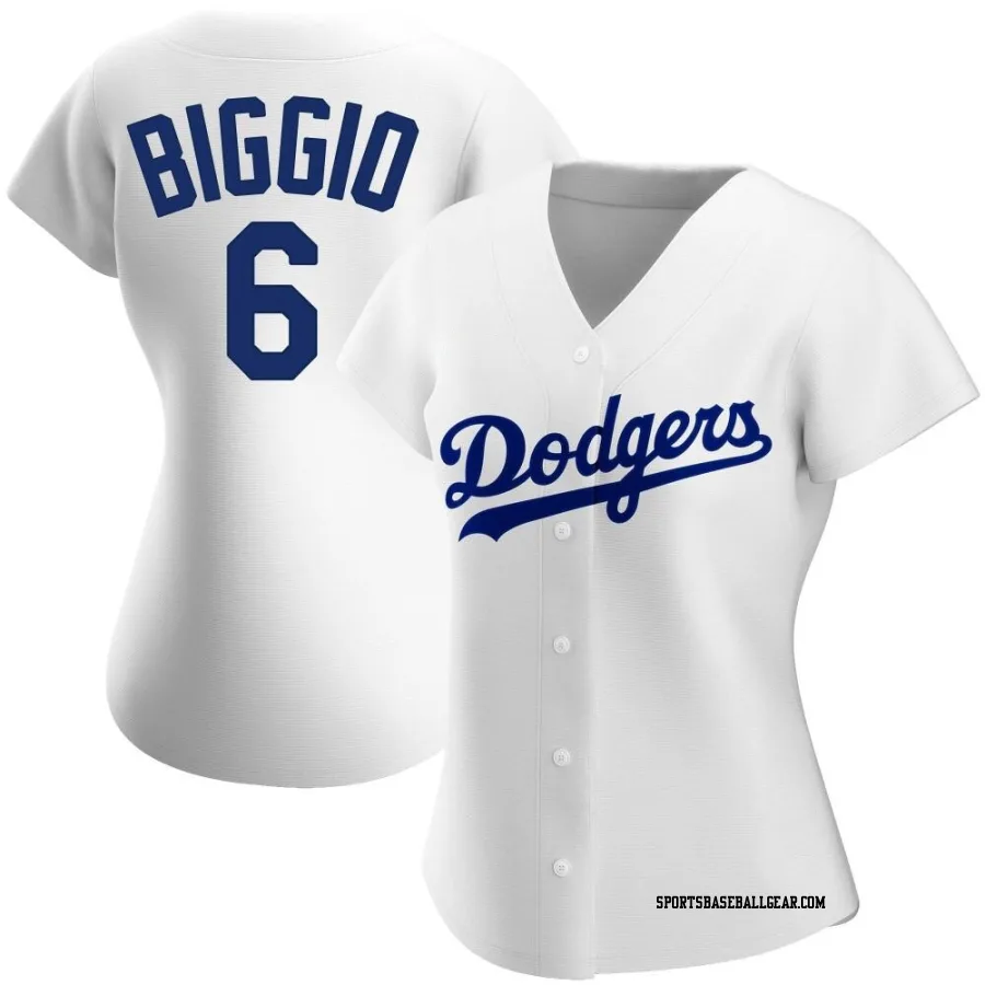 Cavan Biggio Women's Los Angeles Dodgers White Authentic Home Jersey