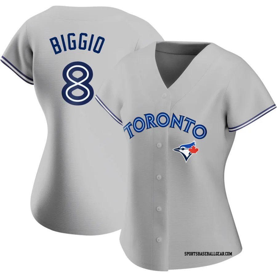 Cavan Biggio Women's Toronto Blue Jays Gray Authentic Road Jersey