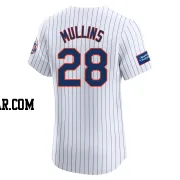 Cedric Mullins Men's New York Mets White Elite Home Patch Jersey