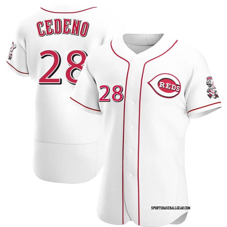 Cesar Cedeno Men's Cincinnati Reds White Authentic Home Jersey