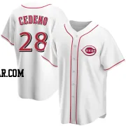 Cesar Cedeno Men's Cincinnati Reds White Replica Home Jersey