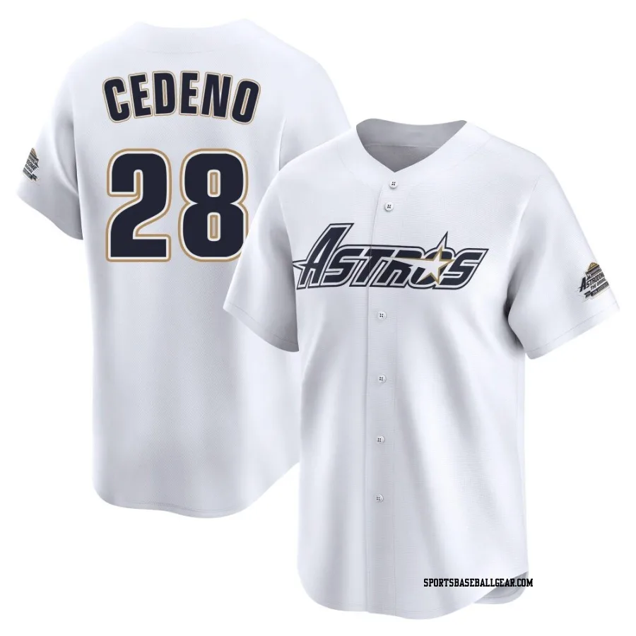 Cesar Cedeno Youth Houston Astros White Limited Throwback Cooperstown Collection Jersey