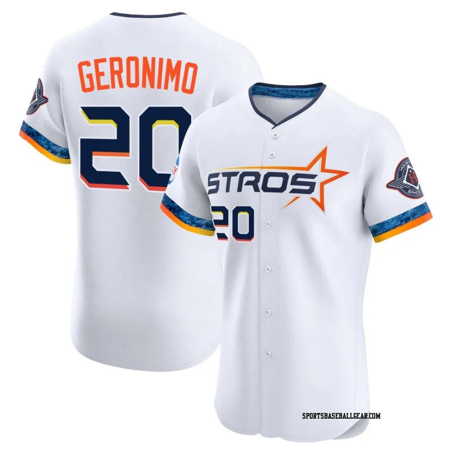 Cesar Geronimo Men's Houston Astros White Elite 2025 City Connect Jersey