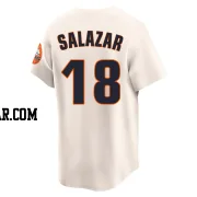 Cesar Salazar Men's Houston Astros Cream Limited Throwback Cooperstown Collection Jersey