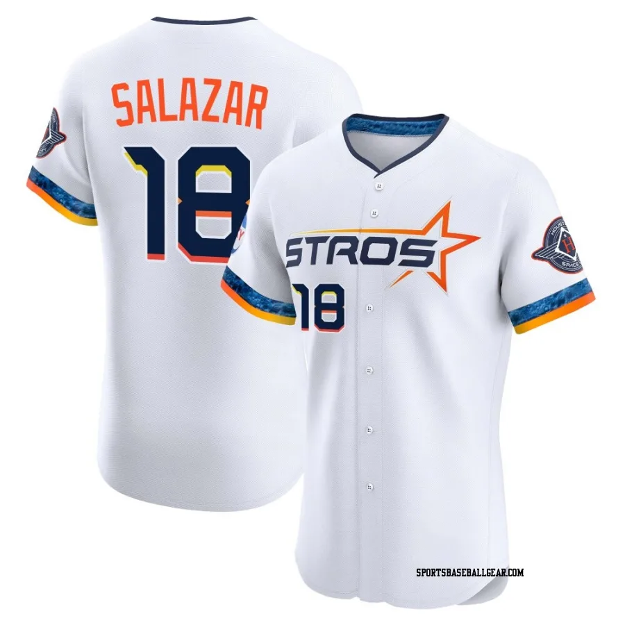 Cesar Salazar Men's Houston Astros White Elite 2025 City Connect Jersey
