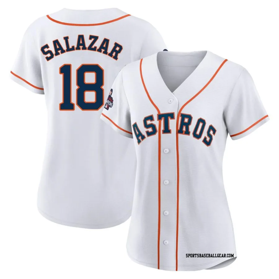 Cesar Salazar Women's Houston Astros White Replica 2022 World Series Champions Home Jersey