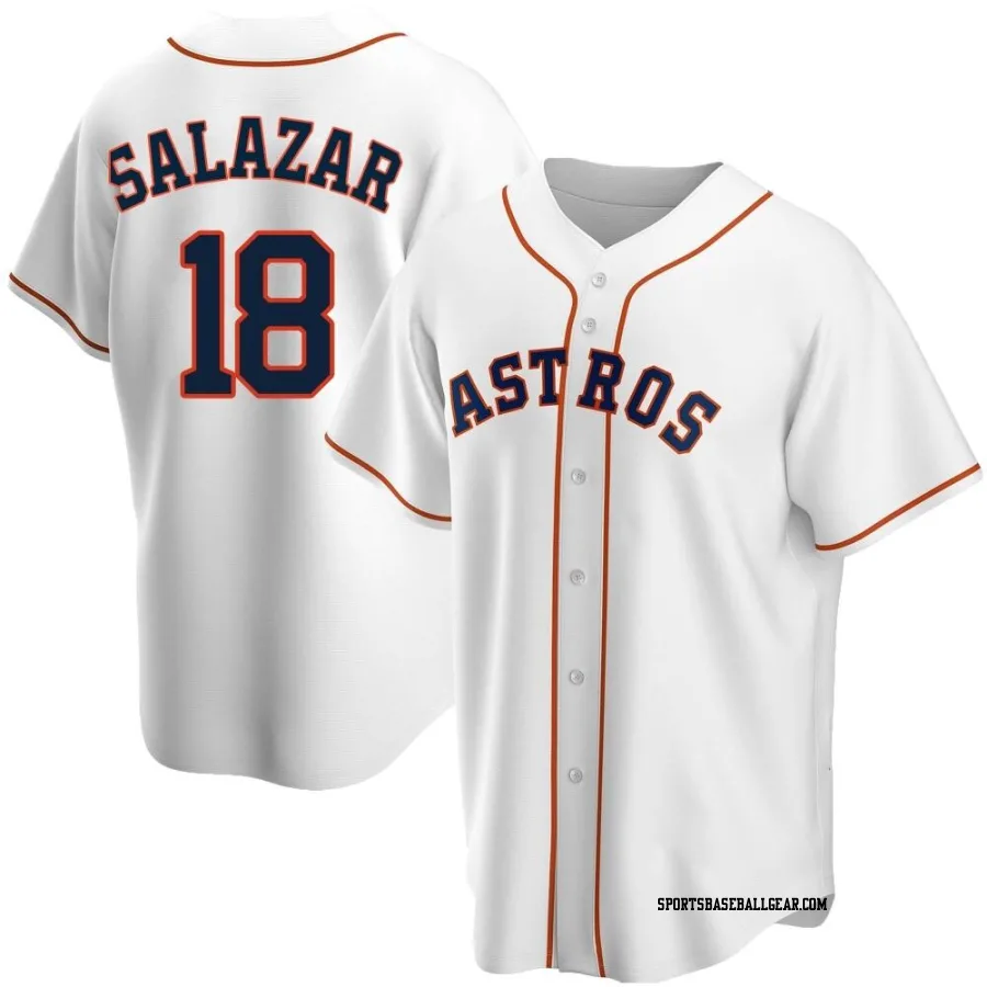Cesar Salazar Youth Houston Astros White Replica Home Jersey
