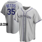 Chad Bettis Men's Colorado Rockies Gray Replica Road Jersey