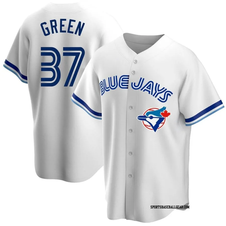 Chad Green Youth Toronto Blue Jays White Replica Home Cooperstown Collection Jersey
