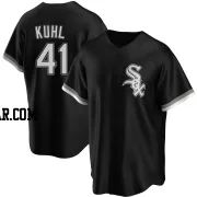 Chad Kuhl Men's Chicago White Sox Black Replica Alternate Jersey