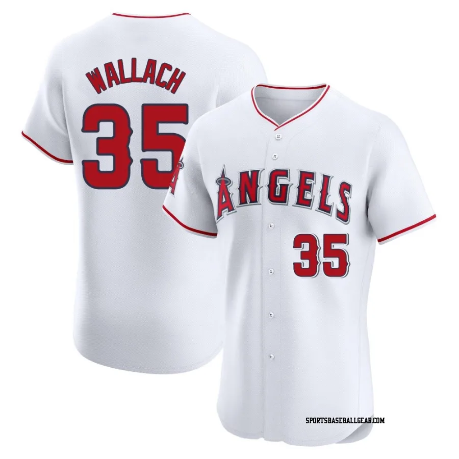 Chad Wallach Men's Los Angeles Angels White Elite Home Jersey