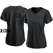 Chandler Seagle Women's San Diego Padres Black Authentic Pitch Fashion Jersey