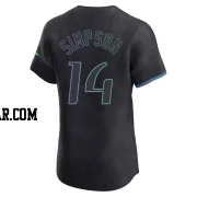 Chandler Simpson Men's Tampa Bay Rays Charcoal Elite 2024 City Connect Jersey