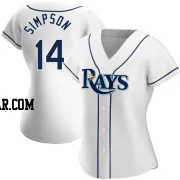 Chandler Simpson Women's Tampa Bay Rays White Replica Home Jersey