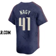 Charles Nagy Men's Cleveland Guardians Navy Limited 2024 City Connect Jersey