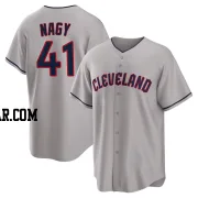 Charles Nagy Youth Cleveland Guardians Gray Replica Road Jersey
