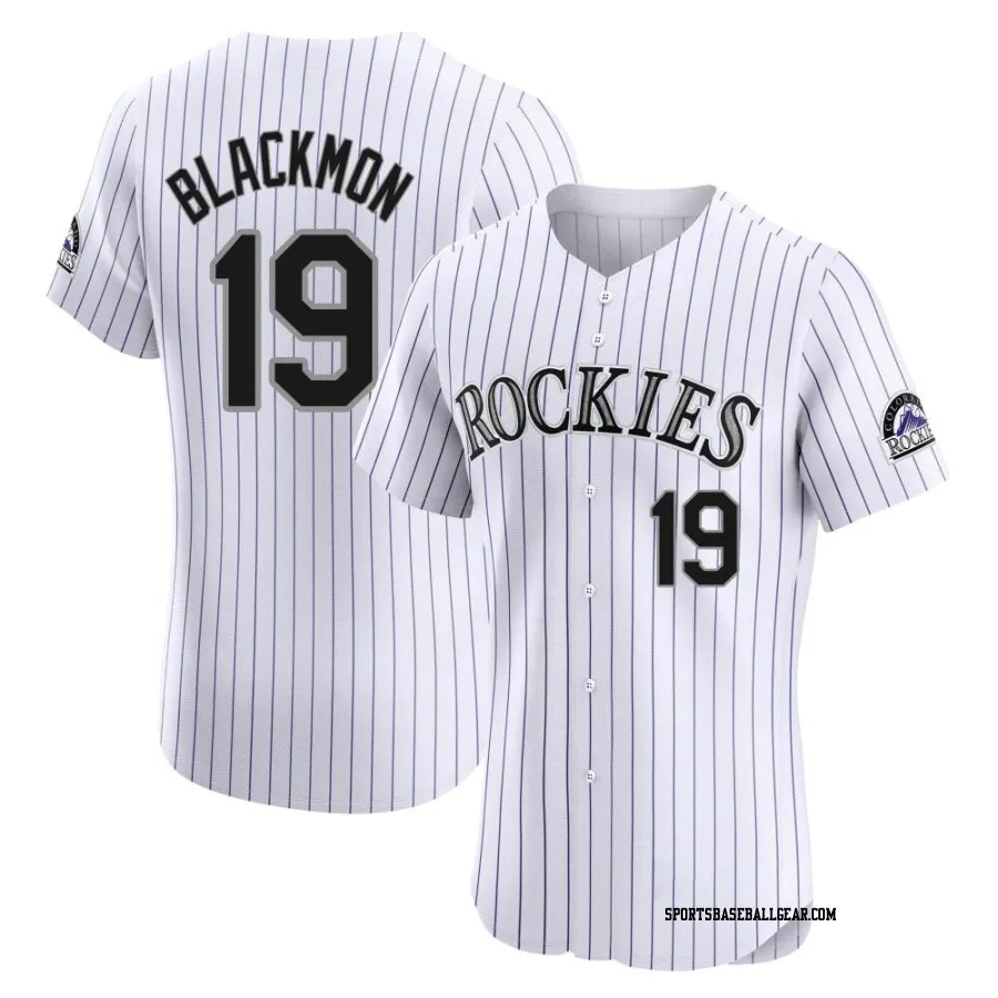 Charlie Blackmon Men's Colorado Rockies White Elite Home Jersey