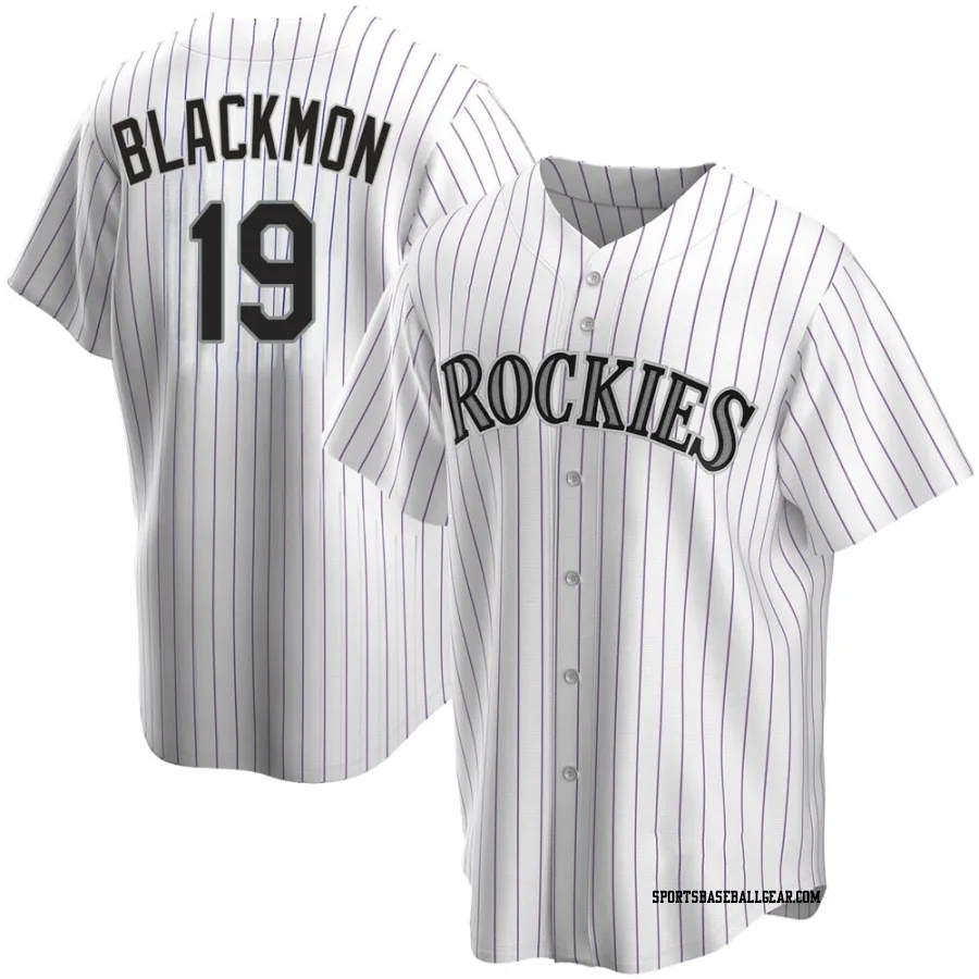Charlie Blackmon Men's Colorado Rockies White Replica Home Jersey