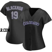 Charlie Blackmon Women's Colorado Rockies Black Authentic Alternate Jersey