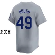 Charlie Hough Men's Los Angeles Dodgers Gray Limited Away Jersey