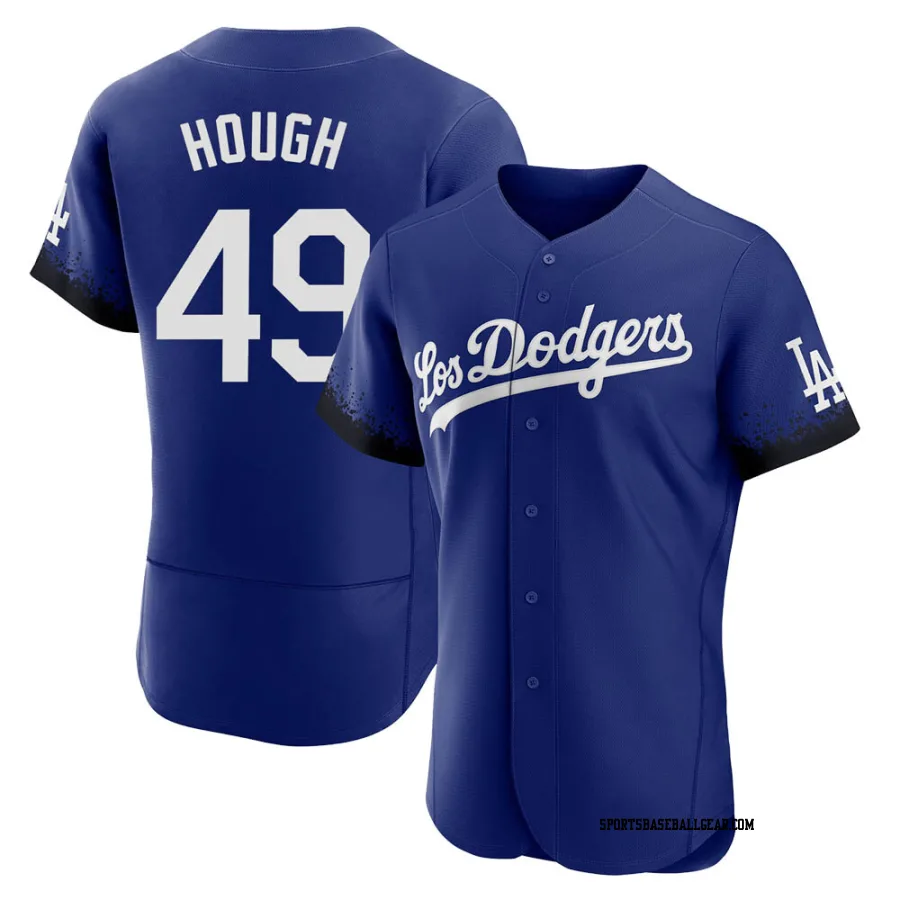 Charlie Hough Men's Los Angeles Dodgers Royal Authentic 2021 City Connect Jersey