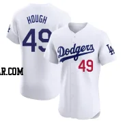Charlie Hough Men's Los Angeles Dodgers White Elite Home Jersey