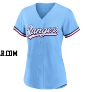 Charlie Hough Women's Texas Rangers Light Blue Replica Alternate Jersey