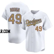 Charlie Hough Youth Los Angeles Dodgers Gold Limited White 2025 Collection Jersey