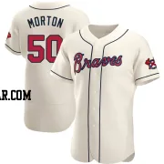 Charlie Morton Men's Atlanta Braves Cream Authentic Alternate Jersey