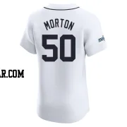 Charlie Morton Men's Detroit Tigers White Elite Home Patch Jersey