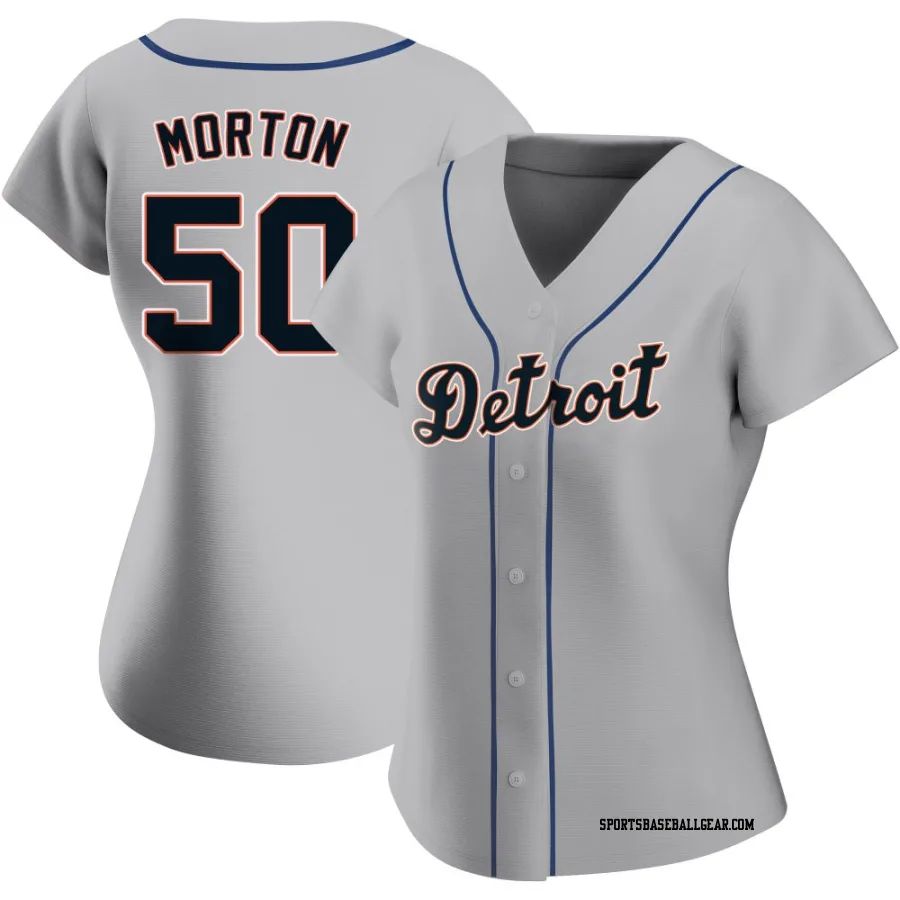 Charlie Morton Women's Detroit Tigers Gray Replica Road Jersey