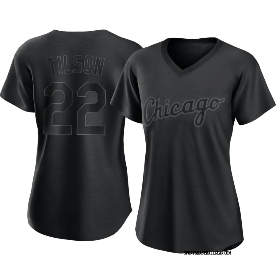 Charlie Tilson Women's Chicago White Sox Black Authentic Pitch Fashion Jersey