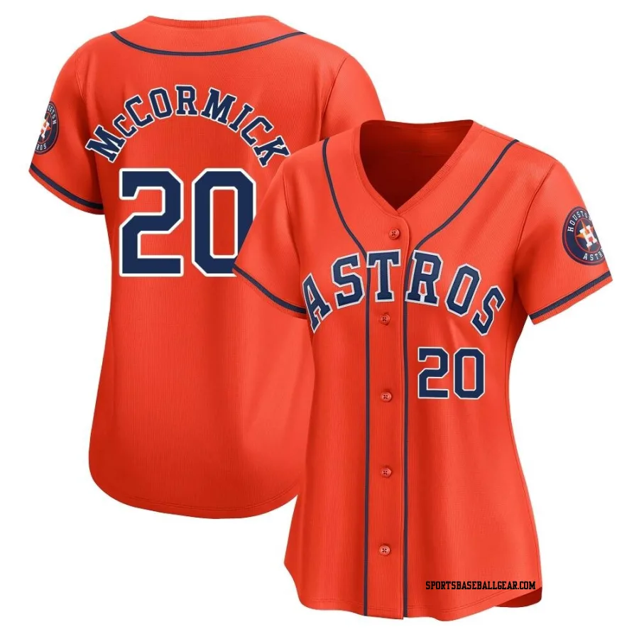 Chas McCormick Women's Houston Astros Orange Limited Alternate Jersey