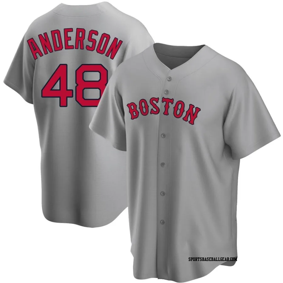 Chase Anderson Men's Boston Red Sox Gray Replica Road Jersey