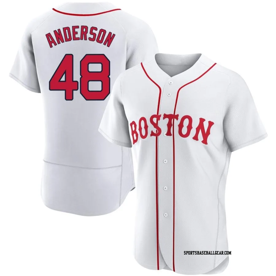 Chase Anderson Men's Boston Red Sox White Authentic 2021 Patriots' Day Jersey