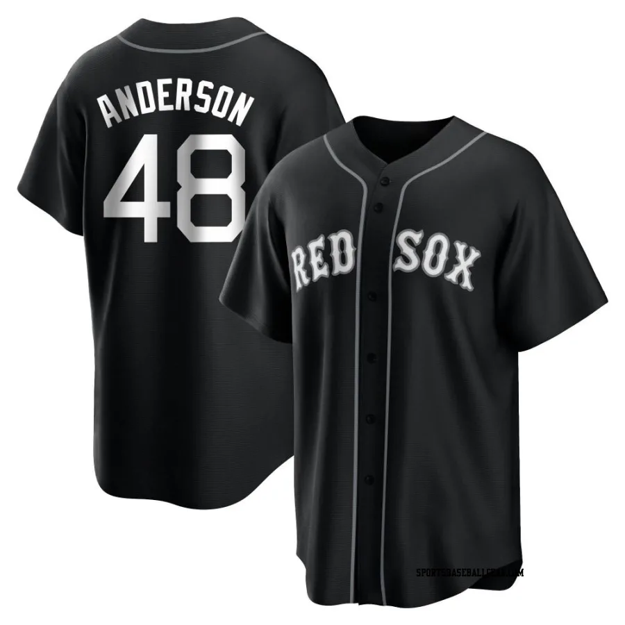 Chase Anderson Youth Boston Red Sox Black/White Replica Jersey